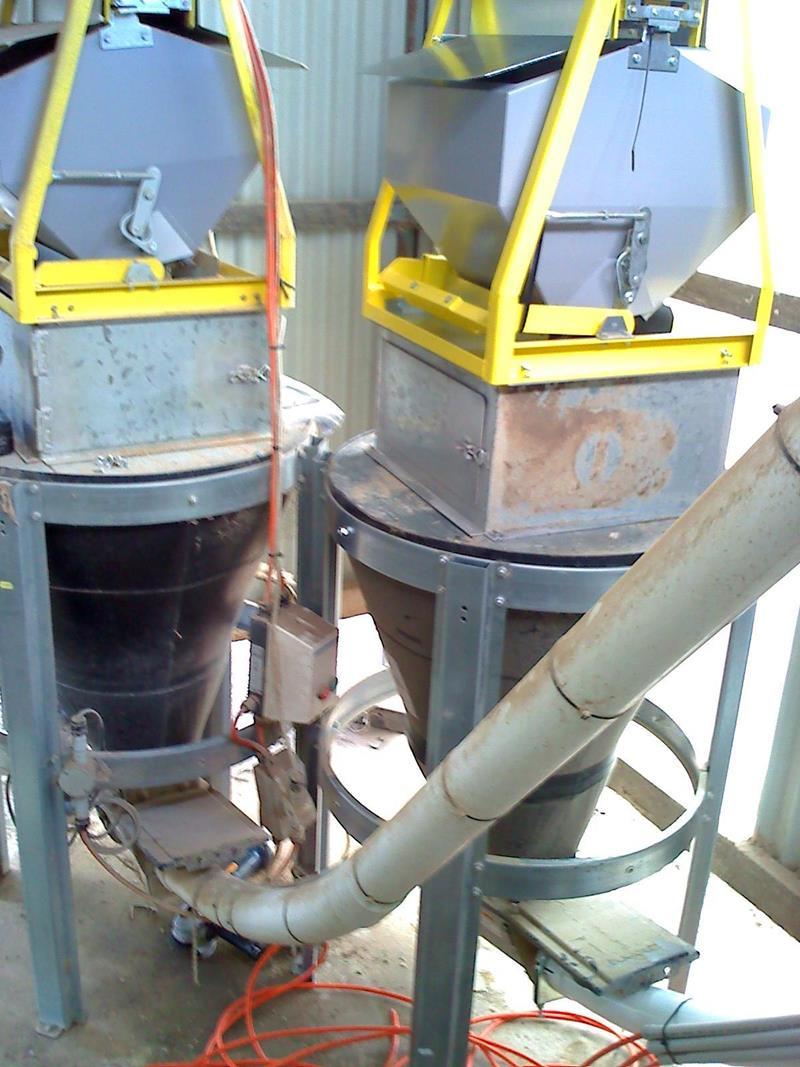 livestock silo auger feed line installation